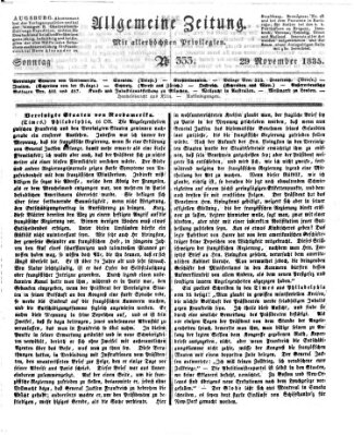 Allgemeine Zeitung Sonntag 29. November 1835