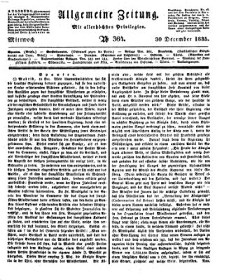 Allgemeine Zeitung Mittwoch 30. Dezember 1835