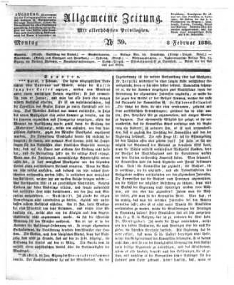 Allgemeine Zeitung Montag 8. Februar 1836