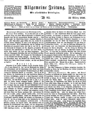 Allgemeine Zeitung Dienstag 22. März 1836