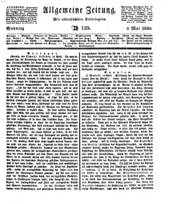 Allgemeine Zeitung Sonntag 8. Mai 1836