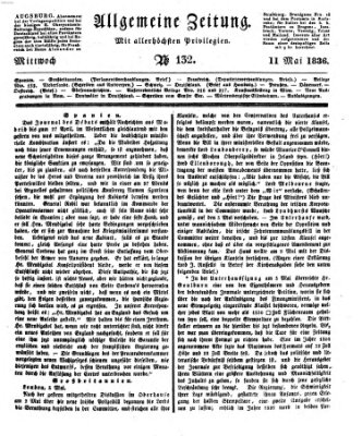 Allgemeine Zeitung Mittwoch 11. Mai 1836