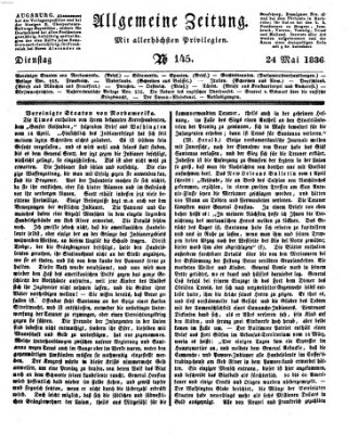 Allgemeine Zeitung Dienstag 24. Mai 1836