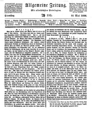 Allgemeine Zeitung Dienstag 31. Mai 1836