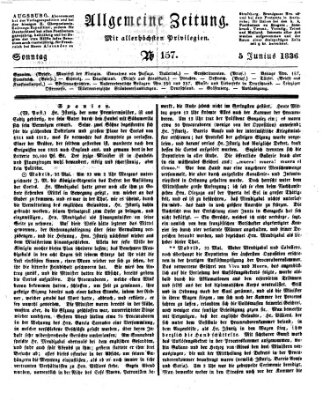 Allgemeine Zeitung Sonntag 5. Juni 1836