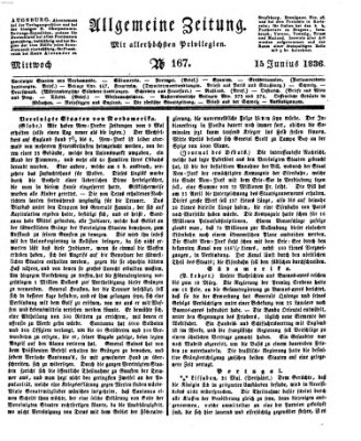 Allgemeine Zeitung Mittwoch 15. Juni 1836