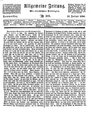 Allgemeine Zeitung Donnerstag 21. Juli 1836