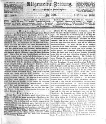 Allgemeine Zeitung Mittwoch 5. Oktober 1836