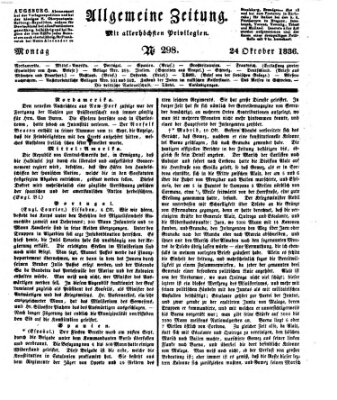 Allgemeine Zeitung Montag 24. Oktober 1836