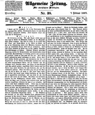 Allgemeine Zeitung Dienstag 7. Februar 1837