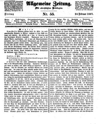 Allgemeine Zeitung Freitag 24. Februar 1837