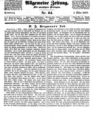 Allgemeine Zeitung Sonntag 5. März 1837