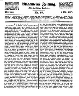 Allgemeine Zeitung Mittwoch 8. März 1837