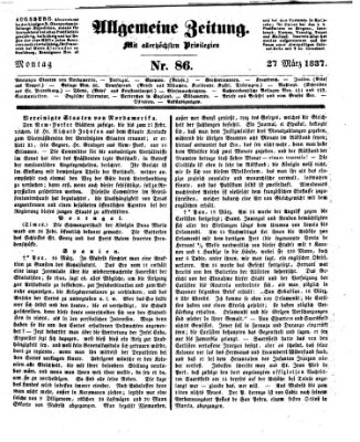 Allgemeine Zeitung Montag 27. März 1837