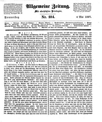 Allgemeine Zeitung Donnerstag 4. Mai 1837