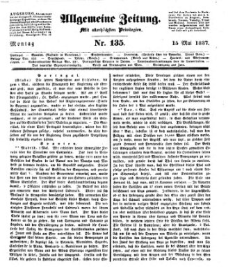 Allgemeine Zeitung Montag 15. Mai 1837