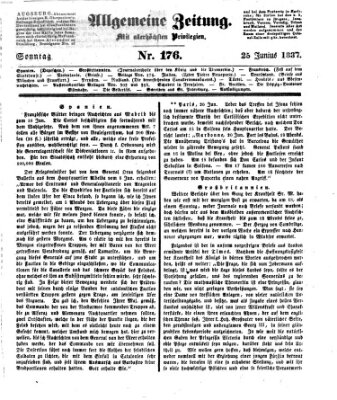 Allgemeine Zeitung Sonntag 25. Juni 1837