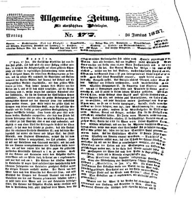 Allgemeine Zeitung Montag 26. Juni 1837