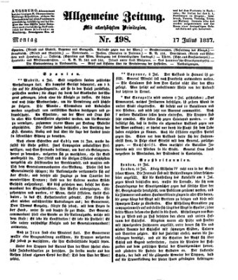 Allgemeine Zeitung Montag 17. Juli 1837