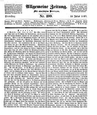 Allgemeine Zeitung Dienstag 18. Juli 1837