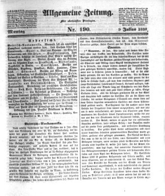 Allgemeine Zeitung Montag 9. Juli 1838