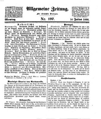 Allgemeine Zeitung Montag 16. Juli 1838