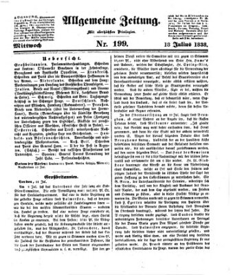 Allgemeine Zeitung Mittwoch 18. Juli 1838