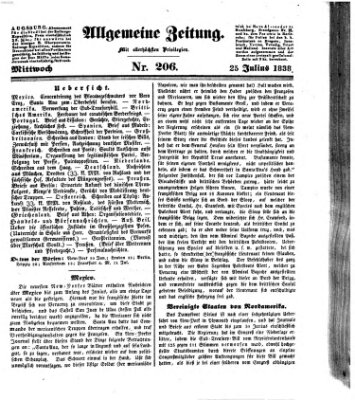 Allgemeine Zeitung Mittwoch 25. Juli 1838