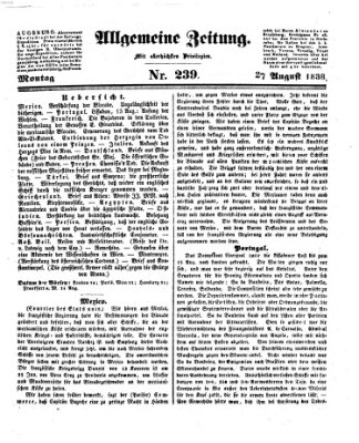 Allgemeine Zeitung Montag 27. August 1838