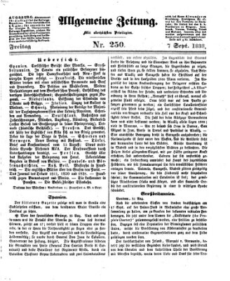 Allgemeine Zeitung Freitag 7. September 1838