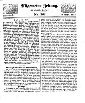 Allgemeine Zeitung Mittwoch 19. September 1838