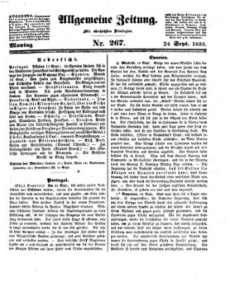 Allgemeine Zeitung Montag 24. September 1838