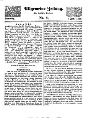 Allgemeine Zeitung Sonntag 6. Januar 1839