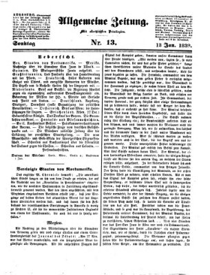 Allgemeine Zeitung Sonntag 13. Januar 1839