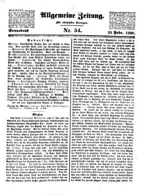 Allgemeine Zeitung Samstag 23. Februar 1839