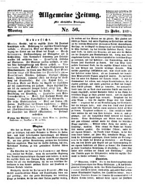 Allgemeine Zeitung Montag 25. Februar 1839