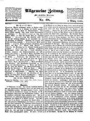 Allgemeine Zeitung Samstag 9. März 1839