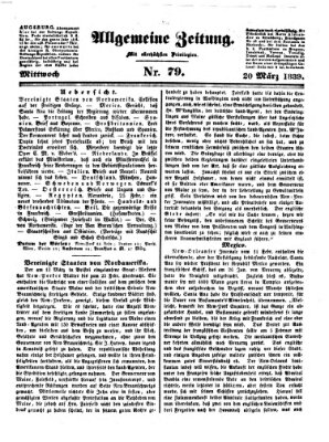 Allgemeine Zeitung Mittwoch 20. März 1839