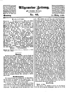 Allgemeine Zeitung Sonntag 24. März 1839