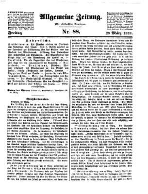 Allgemeine Zeitung Freitag 29. März 1839