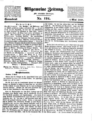 Allgemeine Zeitung Samstag 4. Mai 1839