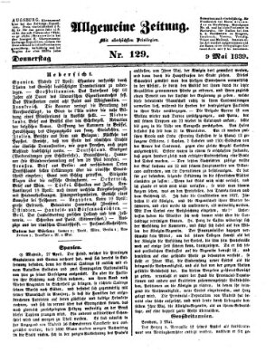 Allgemeine Zeitung Donnerstag 9. Mai 1839