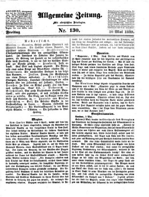 Allgemeine Zeitung Freitag 10. Mai 1839