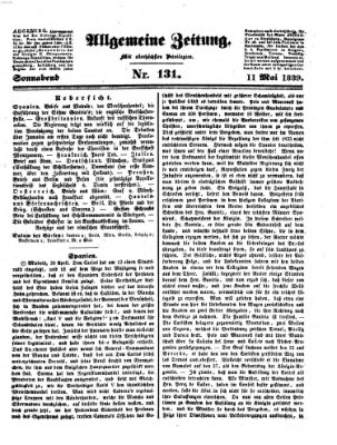 Allgemeine Zeitung Samstag 11. Mai 1839