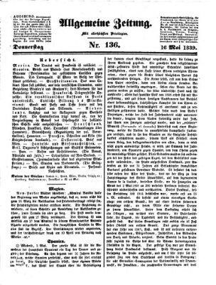 Allgemeine Zeitung Donnerstag 16. Mai 1839