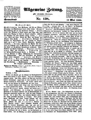 Allgemeine Zeitung Samstag 18. Mai 1839