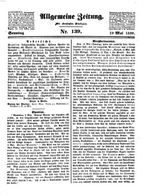 Allgemeine Zeitung Sonntag 19. Mai 1839