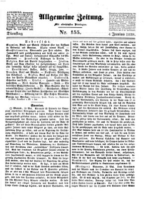 Allgemeine Zeitung Dienstag 4. Juni 1839