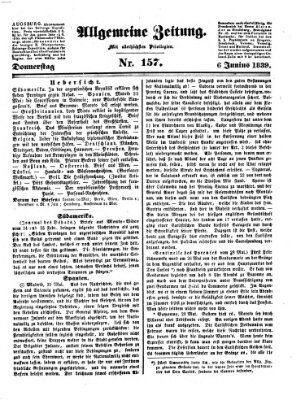 Allgemeine Zeitung Donnerstag 6. Juni 1839