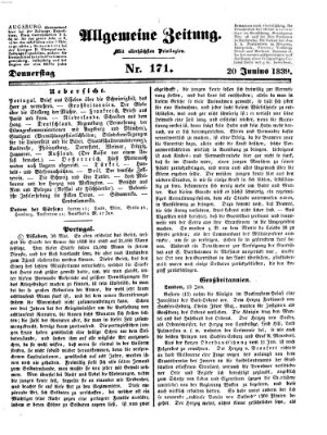 Allgemeine Zeitung Donnerstag 20. Juni 1839